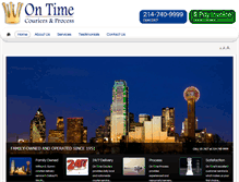 Tablet Screenshot of ontimecouriers.com